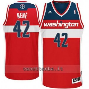 canotte nene hilario #42 washington wizards 2014-2015 rosso