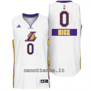 canotte nick young #0 los angeles lakers natale 2014 bianca