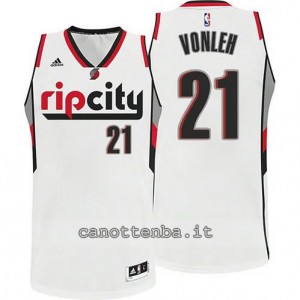 canotte noah vonleh #21 portland trail blazers revolution 30 bianca