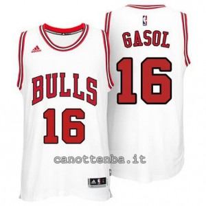 canotte pau gasol #16 chicago bulls 2014-2015 bianca