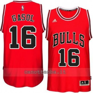 canotte pau gasol #16 chicago bulls 2014-2015 rosso