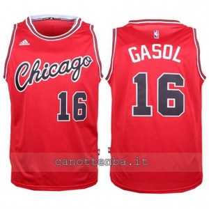 canotte pau gasol #16 chicago bulls 2015-2016 rosso