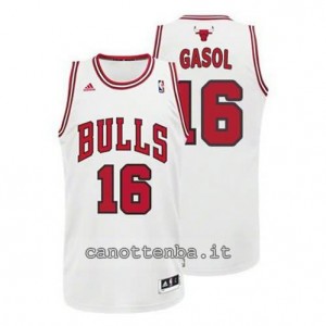 canotte pau gasol #16 chicago bulls revolution 30 bianca