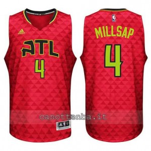 canotte paul millsap #4 atlanta hawks 2015-2016 rosso