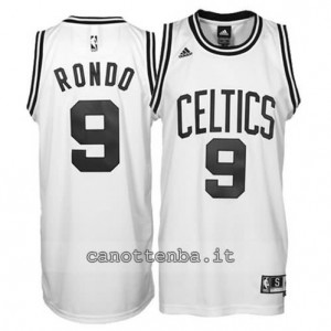 canotte rajon rondo #9 boston celtics revolution 30 bianca