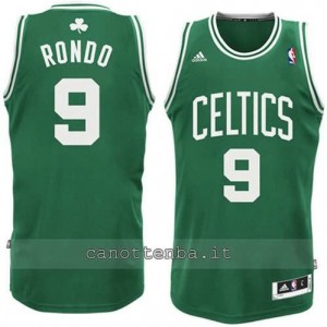 canotte rajon rondo #9 boston celtics revolution 30 verde