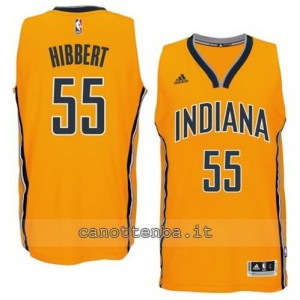 canotte roy hibbert #55 indiana pacers 2014-2015 giallo