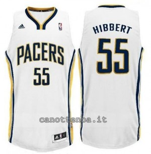 canotte roy hibbert #55 indiana pacers revolution 30 bianca