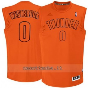 canotte russell westbrook #0 oklahoma city thunder arancia