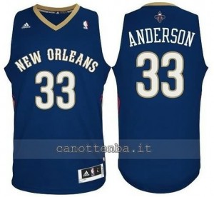 canotte ryan anderson #33 new orleans pelicans revolution 30 blu