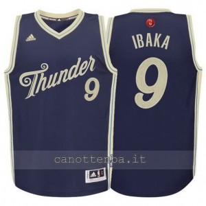 canotte serge ibaka #9 oklahoma city thunder natale 2015 blu