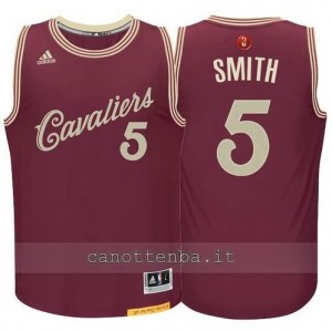canotte smith #5 cleveland cavaliers natale 2015 resso