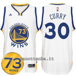 canotte stephen curry #30 golden state warriors 73 wins 2016 bianca