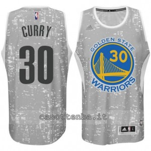 canotte stephen curry #30 golden state warriors lights grigio