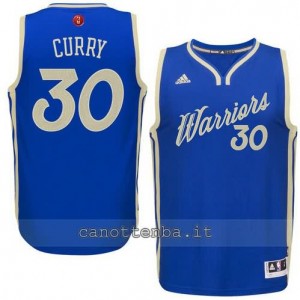 canotte stephen curry #30 golden state warriors natale 2015 blu