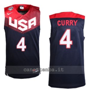 canotte stephen curry #4 nba usa 2014 nero