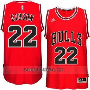 canotte taj gibson #22 chicago bulls 2014-2015 rosso