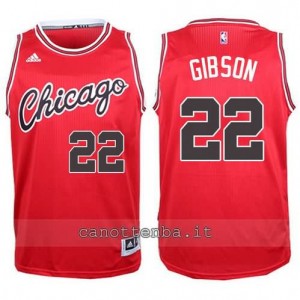 canotte taj gibson #22 chicago bulls 2015-2016 rosso