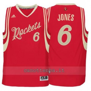 canotte terrence jones #6 houston rockets natale 2015 rosso