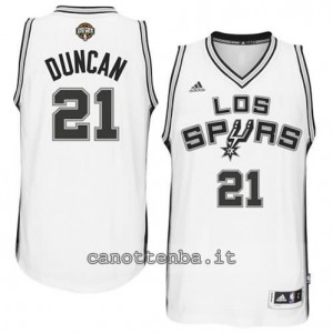 canotte tim duncan #21 san antonio spurs 2014-2015 bianca