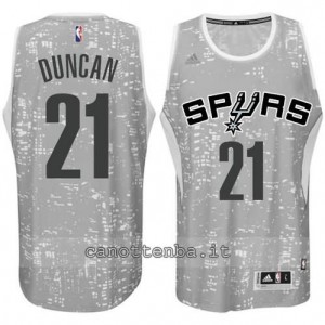 canotte tim duncan #21 san antonio spurs lights grigio