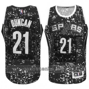 canotte tim duncan #21 san antonio spurs lights nero