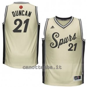 canotte tim duncan #21 san antonio spurs natale 2015 giallo