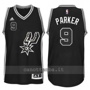 canotte tony parker #9 san antonio spurs 2015-2016 nero