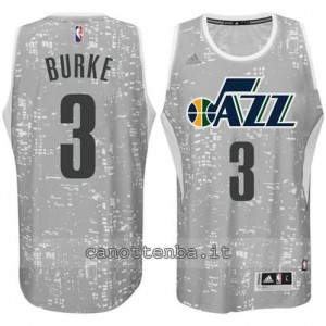 canotte trey burke #3 utah jazz lights grigio