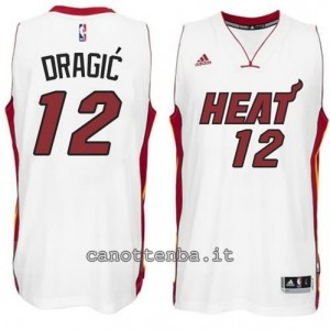 canotte zoran dragic #12 miami heat 2014-2015 bianca