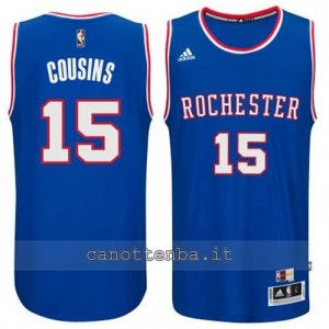 maglia DeMarcus cousins #15 sacramento kings 2014-2015 blu