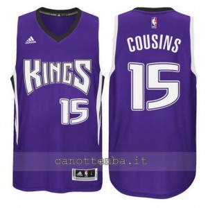 maglia DeMarcus cousins #15 sacramento kings 2014-2015 porpora