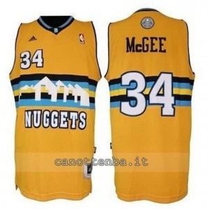 maglia JaVale McGee #34 denver nuggets revolution 30 giallo