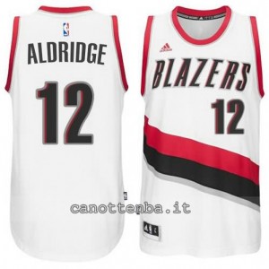 maglia LaMarcus aldridge #12 portland trail blazers 2014-2015 bianca