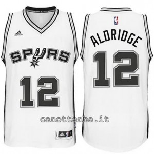 maglia LaMarcus aldridge #12 san antonio spurs 2014-2015 bianca