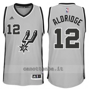 maglia LaMarcus aldridge #12 san antonio spurs 2014-2015 grigio