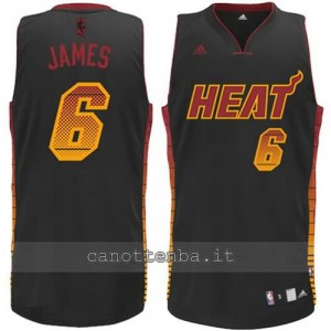 maglia LeBron James #6 miami heat vibe nero