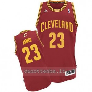 maglia LeBron james #23 cleveland cavaliers revolution 30 rosso