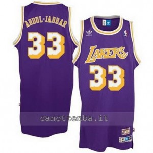 maglia abdul-jabbar #33 los angeles lakers porpora