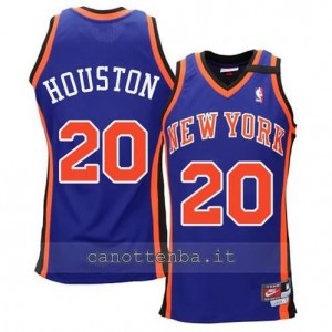 maglia allan houston #20 new york knicks hwc throwback blu