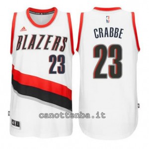 maglia allen crabbe #23 portland trail blazers 2014-2015 bianca