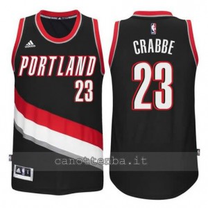 maglia allen crabbe #23 portland trail blazers 2014-2015 nero