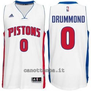 maglia andre drummond #0 detroit pistons bianca