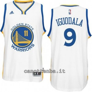 maglia andre iguodala #9 golden state warriors 2014-2015 bianca