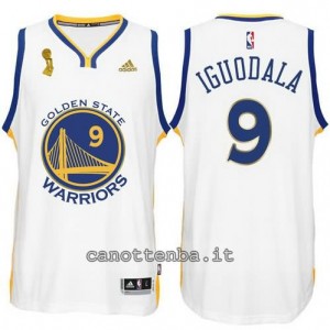 maglia andre iguodala #9 golden state warriors campioni 2015 bianca