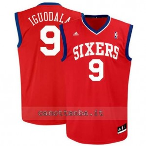 maglia andre iguodala #9 philadelphia 76ers revolution 30 rosso