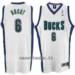 maglia andrew bogut #8 milwaukee bucks bianca