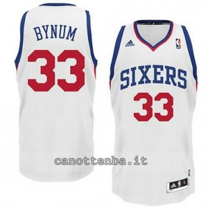 maglia andrew bynum #33 philadelphia 76ers revolution 30 bianca