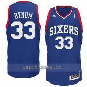 maglia andrew bynum #33 philadelphia 76ers revolution 30 blu