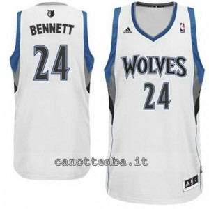 maglia anthony bennett #24 minnesota timberwolves revolution 30 bianca